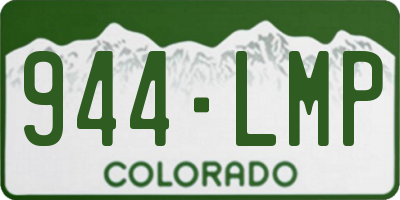 CO license plate 944LMP