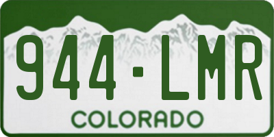 CO license plate 944LMR