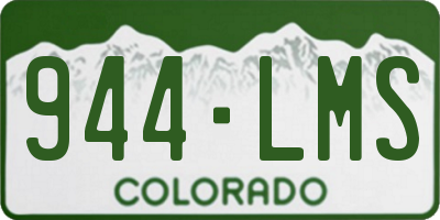 CO license plate 944LMS