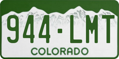 CO license plate 944LMT