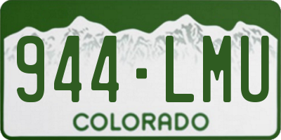 CO license plate 944LMU