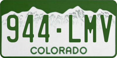 CO license plate 944LMV
