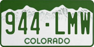 CO license plate 944LMW