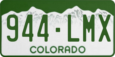 CO license plate 944LMX