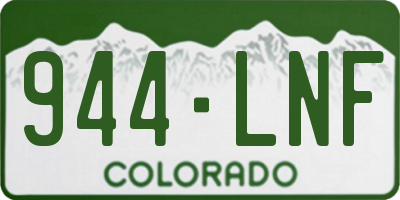 CO license plate 944LNF