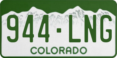 CO license plate 944LNG