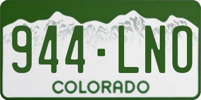 CO license plate 944LNO