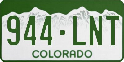 CO license plate 944LNT