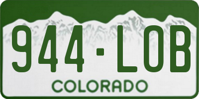 CO license plate 944LOB