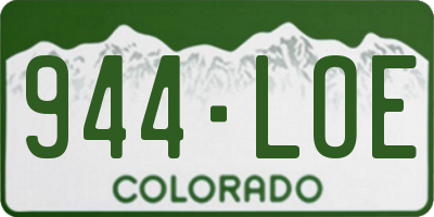 CO license plate 944LOE