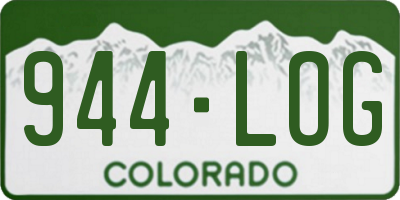 CO license plate 944LOG