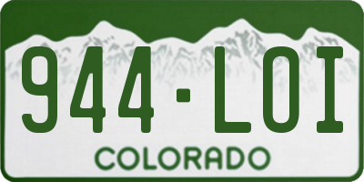 CO license plate 944LOI