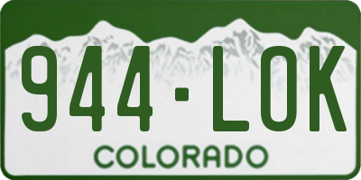 CO license plate 944LOK