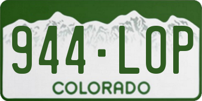 CO license plate 944LOP