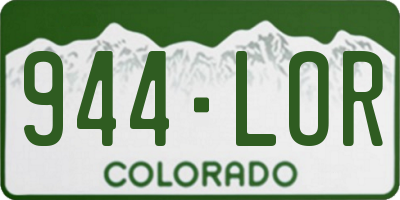 CO license plate 944LOR