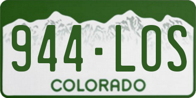 CO license plate 944LOS