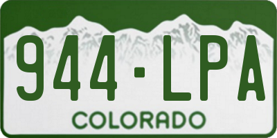 CO license plate 944LPA
