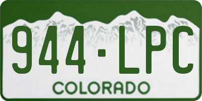 CO license plate 944LPC