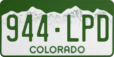 CO license plate 944LPD