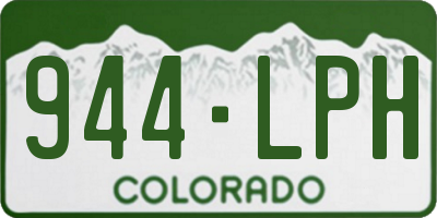 CO license plate 944LPH