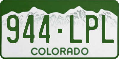 CO license plate 944LPL