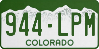 CO license plate 944LPM