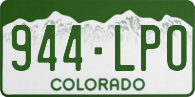 CO license plate 944LPO