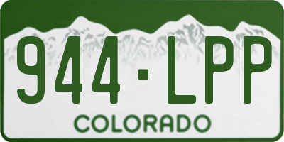 CO license plate 944LPP