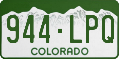 CO license plate 944LPQ