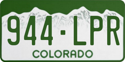CO license plate 944LPR