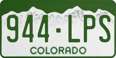 CO license plate 944LPS