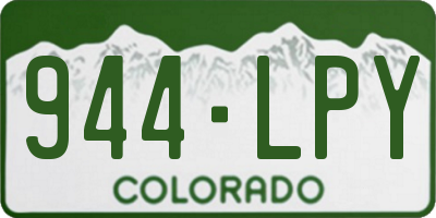 CO license plate 944LPY