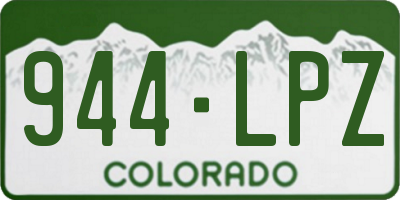 CO license plate 944LPZ