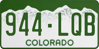 CO license plate 944LQB