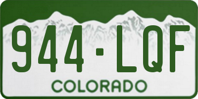 CO license plate 944LQF