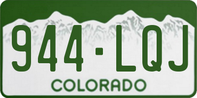 CO license plate 944LQJ