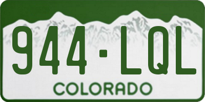 CO license plate 944LQL