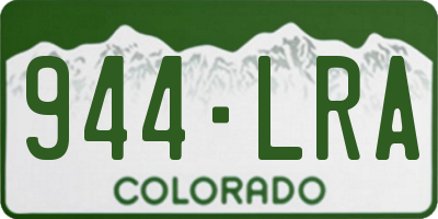 CO license plate 944LRA