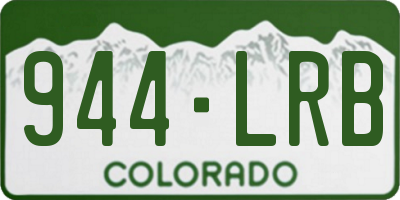 CO license plate 944LRB