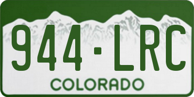 CO license plate 944LRC