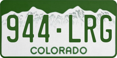 CO license plate 944LRG