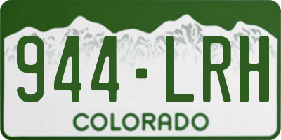 CO license plate 944LRH
