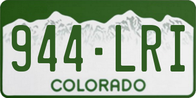 CO license plate 944LRI