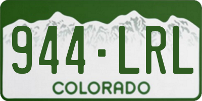 CO license plate 944LRL