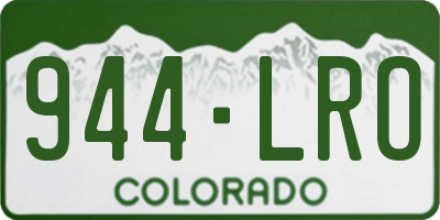CO license plate 944LRO