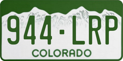 CO license plate 944LRP