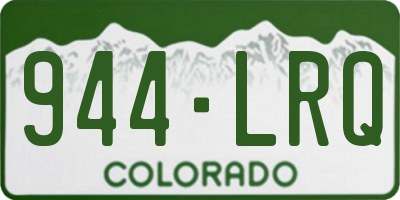 CO license plate 944LRQ