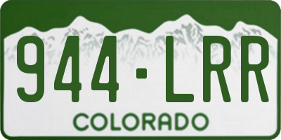 CO license plate 944LRR