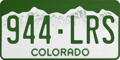 CO license plate 944LRS