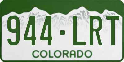 CO license plate 944LRT